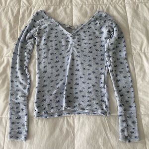 Blue floral Hollister long sleeve top